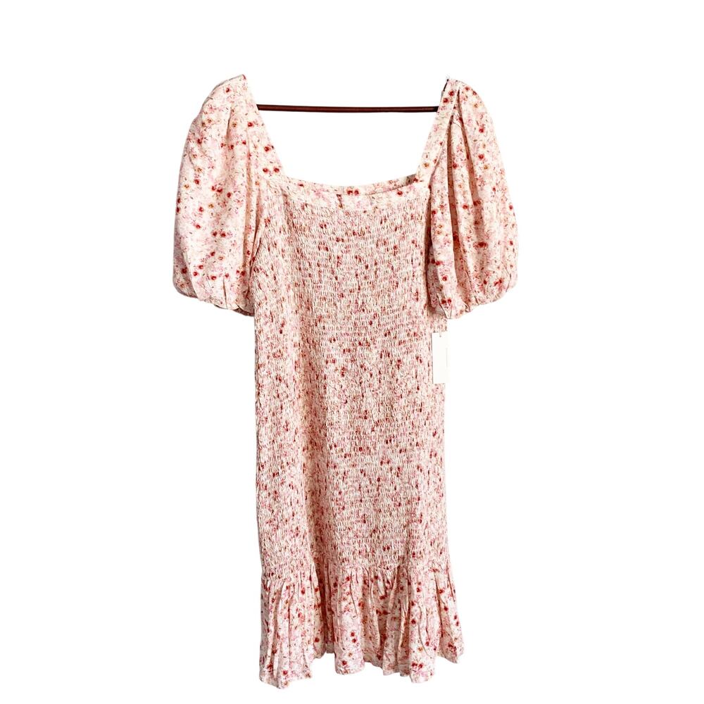Anthropologie Another Love Smocked Floral Mini Dress Size XL NWT - Picture 2 of 7